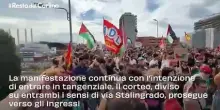 Corteo per Gaza verso il blocco della tangenziale di Bologna: video