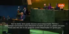 Trump all'Onu scherza: Non userò teleprompter perchè non funziona. Chi lo sta gestendo nei guai