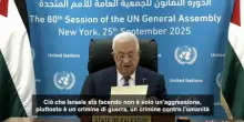 Mahmoud Abbas all'Onu: da Israele crimine di guerra e contro l'umanità