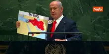 Netanyahu all'Onu mostra la "mappa del terrore dell'Iran": Abbiamo impedito che avesse atomica
