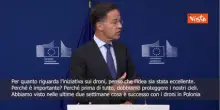 Rutte: Dobbiamo proteggere i nostri cieli, bene iniziativa Ue su droni