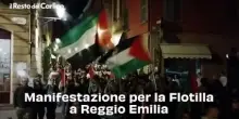 Manifestazione per la Flotilla a Reggio Emilia, video