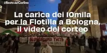 La carica dei 10mila per la Flotilla a Bologna, il video del corteo