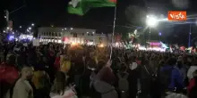 Il corteo per la Global Sumud Flotilla arriva a Piazzale Ostiense a Roma