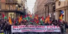 Bologna, in migliaia in piazza per Gaza e la Flotilla