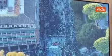 Un fiume di gente al corteo pro Gaza a Roma, le immagini dagli elicotteri della Polizia