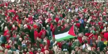 Amsterdam, protesta del movimento Linea Rossa per Gaza