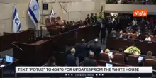 Applauso e standing ovation per Trump al suo ingresso alla Knesset israeliana