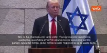 Trump alla Knesset: Bibi mi chiamava sempre per avere armi, le ha usate bene