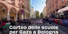 Corteo delle scuole per Gaza a Bologna: video