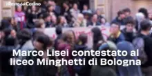 Marco Lisei contestato al liceo Minghetti di Bologna