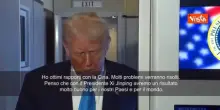 Trump sull'Air Force One: Mi attendo un buon incontro con Xi Jinping