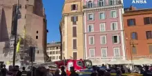 Nuovo crollo alla Torre dei Conti ai Fori Imperiali