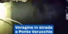 Voragine in strada a Ponte Verucchio, il video