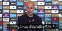 Pep Guardiola festeggia la sua 1000esima partita da allenatore