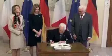 Mattarella a palazzo Bellevue incontra Steinmeier