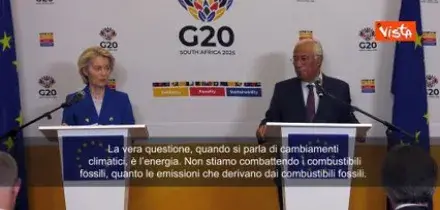 Von der Leyen al G20: Siamo contro le emissioni, non contro le fonti fossili