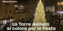 La Torre Asinelli si colora per le Feste: il video