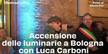 Accensione delle luminarie a Bologna con Luca Carboni