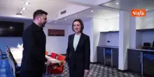 Zelensky incontra a presidente della Moldavia Sandu a L'Aja, in Olanda