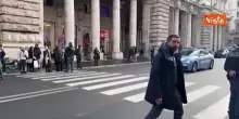La premier Meloni arriva a Palazzo Chigi
