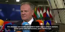 Ue, Tusk: "Soldi oggi o sangue domani, non solo in Ucraina ma Europa"