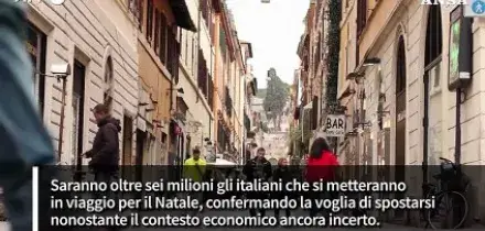 Per Natale oltre sei milioni pronti a viaggiare. 83% resta in Italia