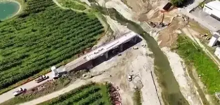 Modigliana, rinasce il ponte Ca' Stronchino dopo l'alluvione 2023