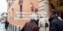 Vildoza e la moglie Milika escono dal tribunale di Bologna, il video