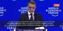 Macron a Davos: L'Europa &egrave; lenta, ma preferiamo il rispetto ai bulli