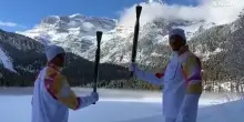 Milano Cortina, la fiamma olimpica in alta montagna