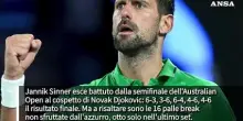 Australian Open, Djokovic batte Sinner e sfida Alcaraz