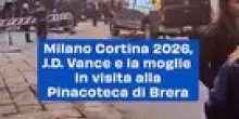 Milano Cortina 2026,  il vice presidente degli Stati Uniti J.D. Vance e la moglie Usha in visita alla Pinacoteca di Brera
