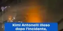 Kimi Antonelli illeso dopo l'incidente, il video del bolide distrutto