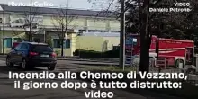 Incendio alla Chemco di Vezzano, il giorno dopo &egrave; tutto distrutto: video