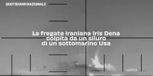 La fregata iraniana Iris Dena colpita da un siluro di un sottomarino Usa
