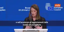 Crisi Golfo, Metsola: La guerra pesa sulle famiglie dell'Ue, serve indipendenza energetica