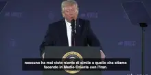 Trump: stiamo vincendo, gli iraniani trattano ma hanno paura di dirlo