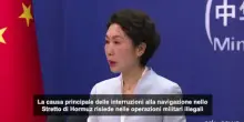 Cina: operazioni militari Usa-Israele causa principale blocco Hormuz