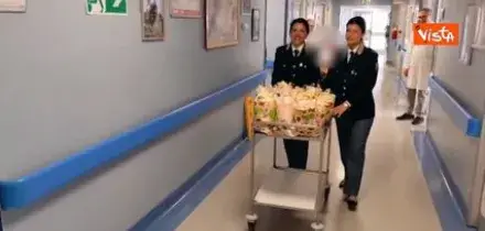 Polizia di Stato in visita all'Unita Spinale del CTO di Roma in occasione della Pasqua