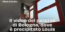 Il video del palazzo di Bologna, dove &egrave; precipitato Louis