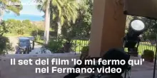 Il set del film 'Io mi fermo qui' nel Fermano: video