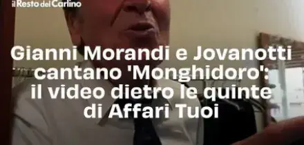Gianni Morandi e Jovanotti cantano 'Monghidoro': il video dietro le quinte di Affari Tuoi