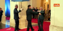 Meloni riceve a Palazzo Chigi il Presidente ucraino Zelensky