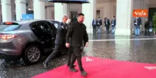 L'abbraccio tra Meloni e Zelensky all'arrivo del Presidente ucraino a Palazzo Chigi