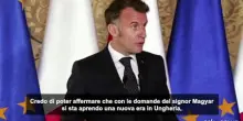 Ucraina, Macron: con Magyar nuova era nei rapporti con l'Ungheria