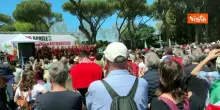 Parco Schuster gremito di persone alla manifestazione del 25 aprile a Roma