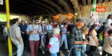 'Io obietto la guerra', lo striscione di Emergency alla manifestazione del 25 aprile a Roma