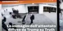 Le immagini dell'attentato diffuse da Trump su Truth