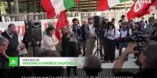 Il presidio Anpi a Roma contro l'aggressione del 25 aprile